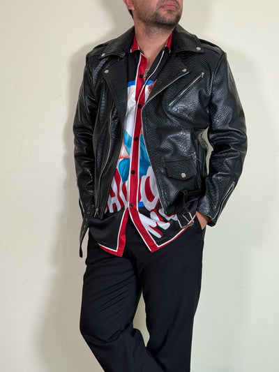 <transcy>Biker no.1 snake black</transcy>