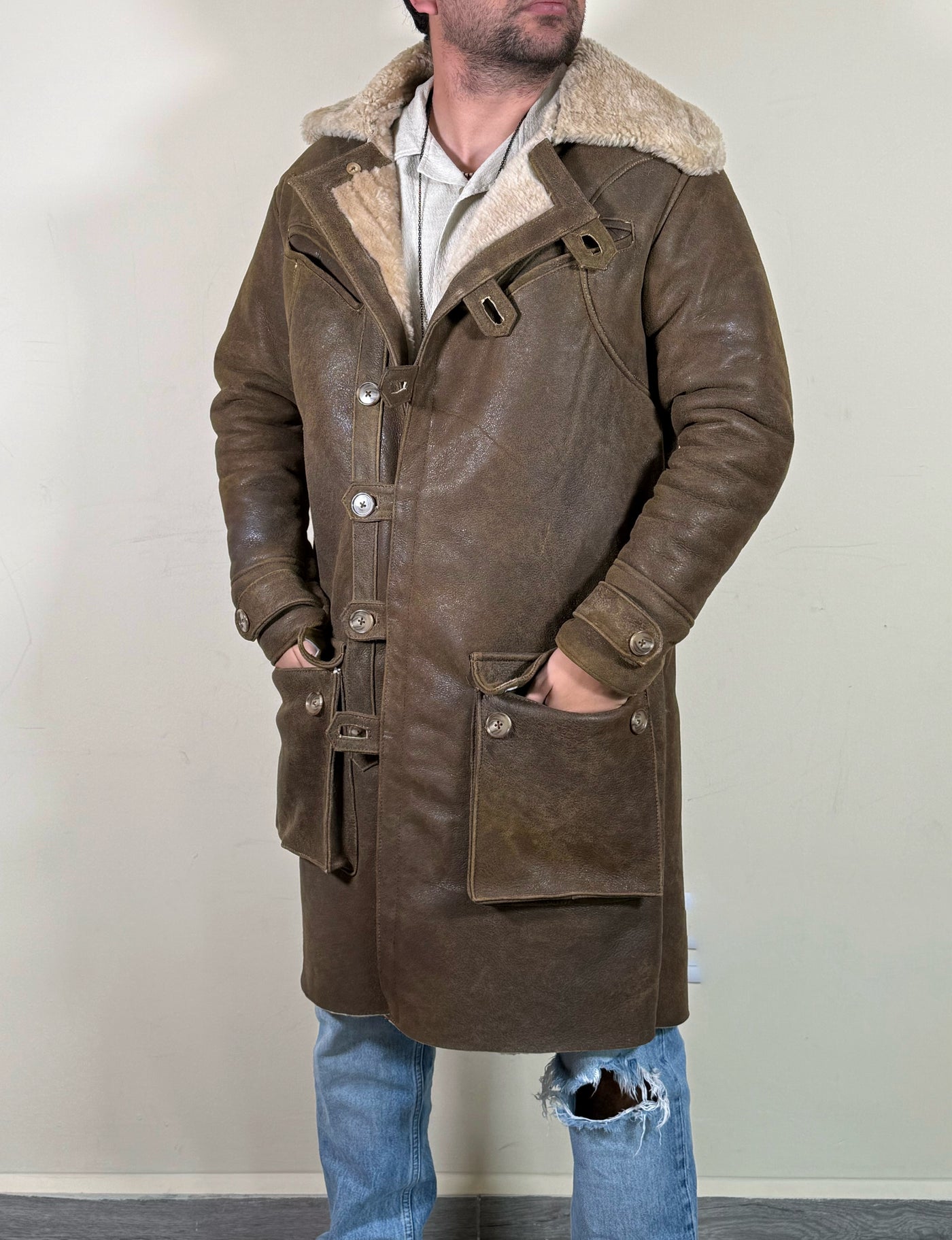 Bane shearling oro viejo