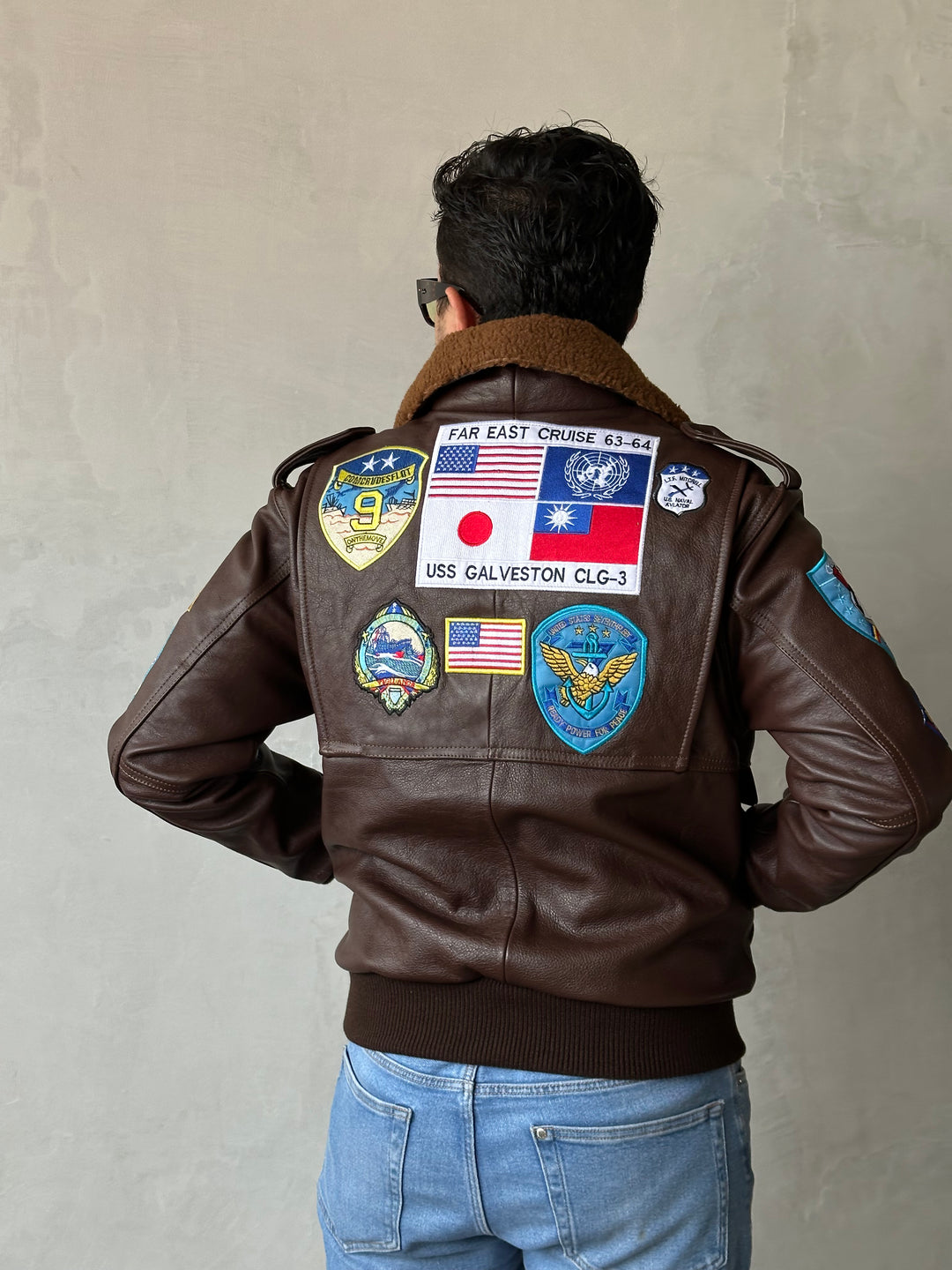 Chaqueta De Cuero Genuino Tipo Top Gun G-1 Bombardero - Hecha A Mano En Reino Unido, Tallas XS A 3XL, Marrón