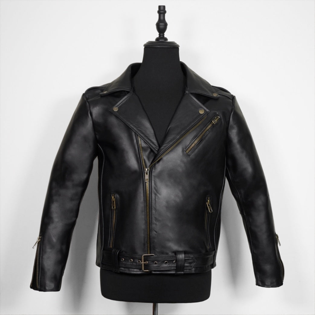 Biker no.1 cuero negro y bronce