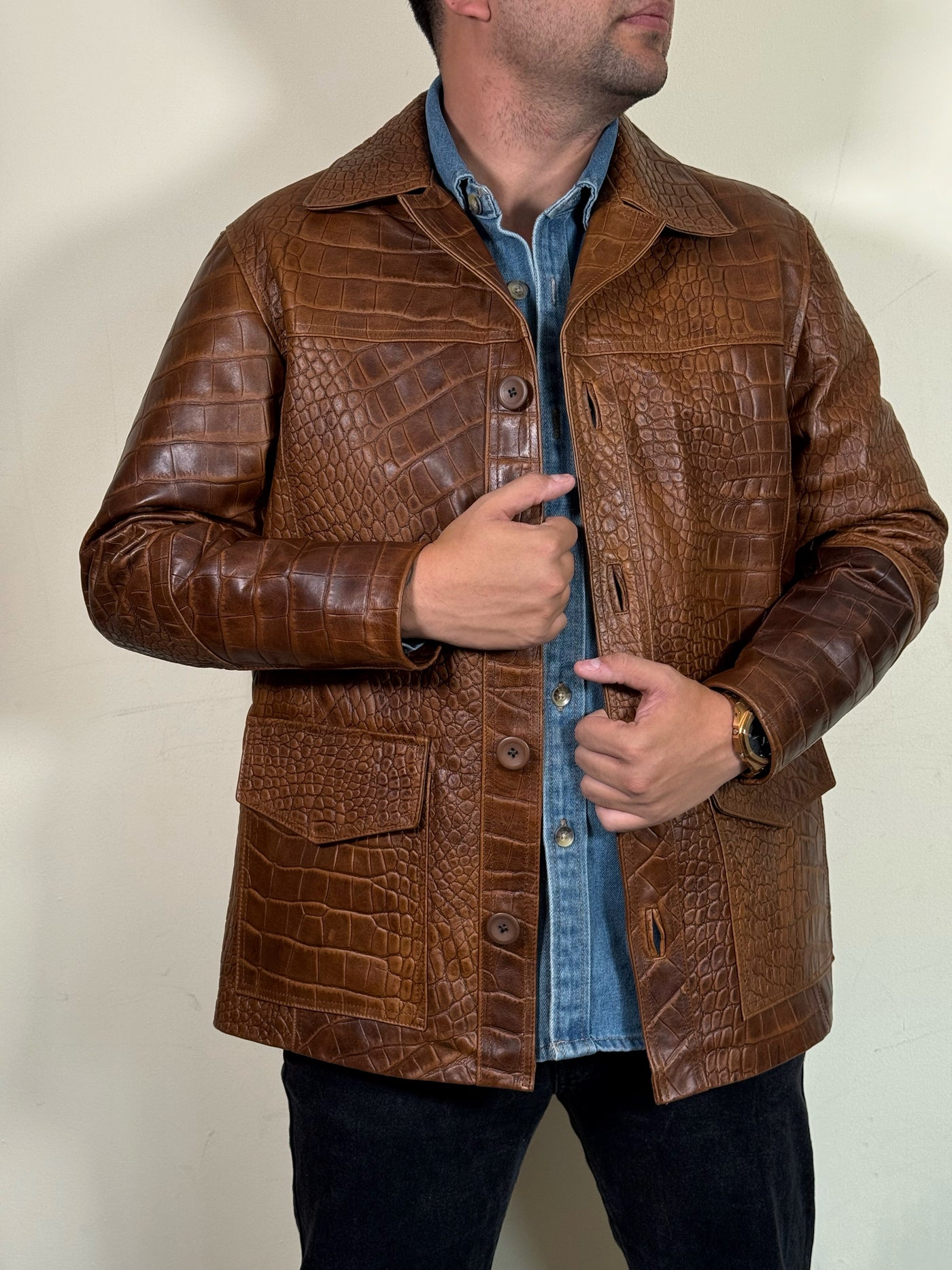 Tyler Durden gabardina coco miel