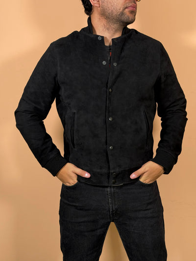 high school bomber velvet black