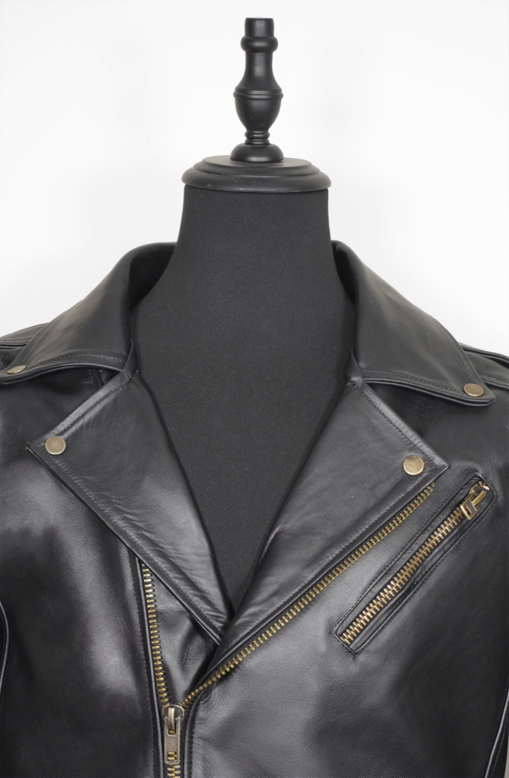 Biker no.1 cuero negro y bronce