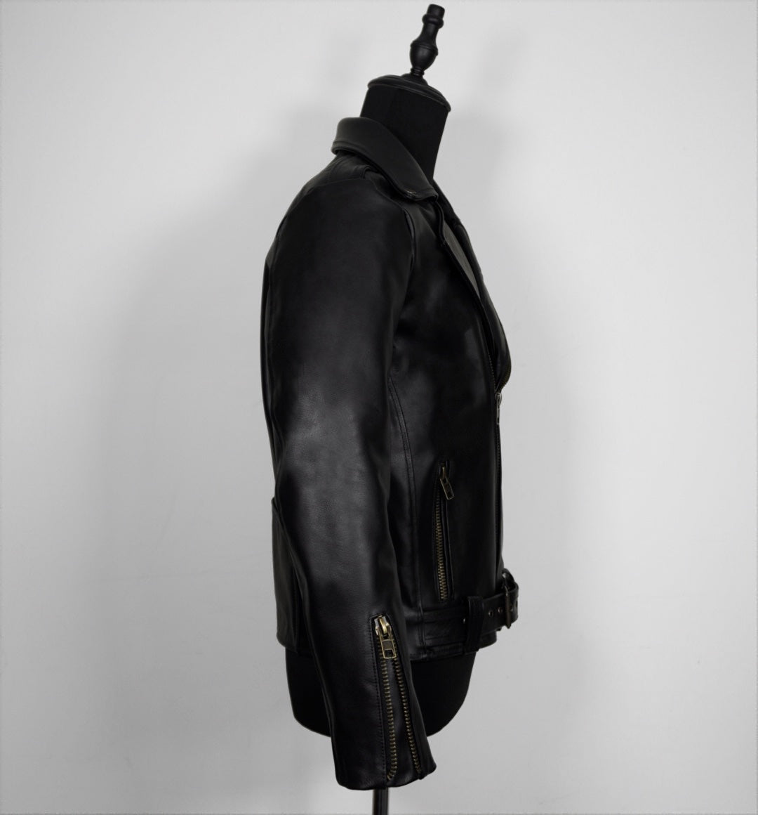 Biker no.1 cuero negro y bronce