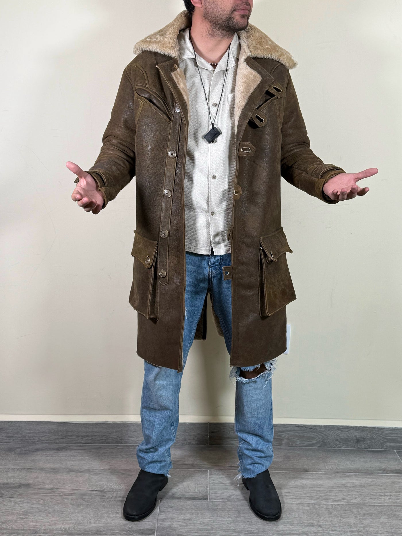 Bane shearling oro viejo