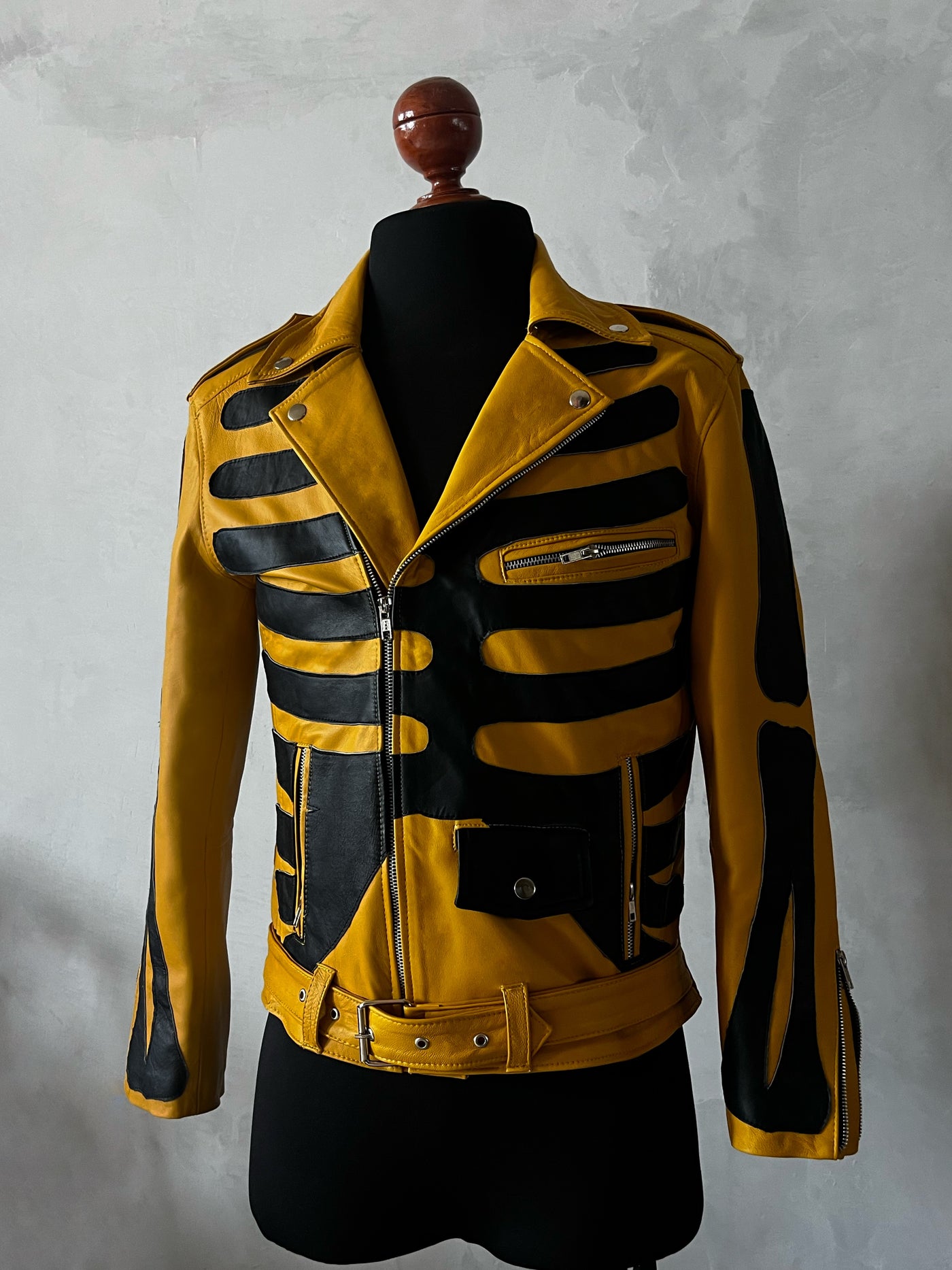 Biker no.1 bones black & yellow