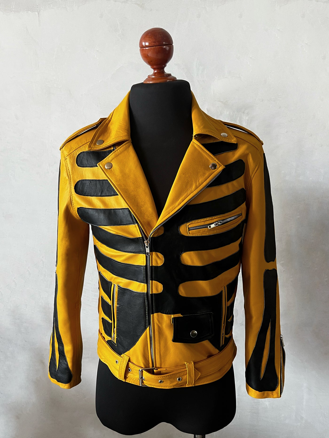 Biker no.1 bones black & yellow