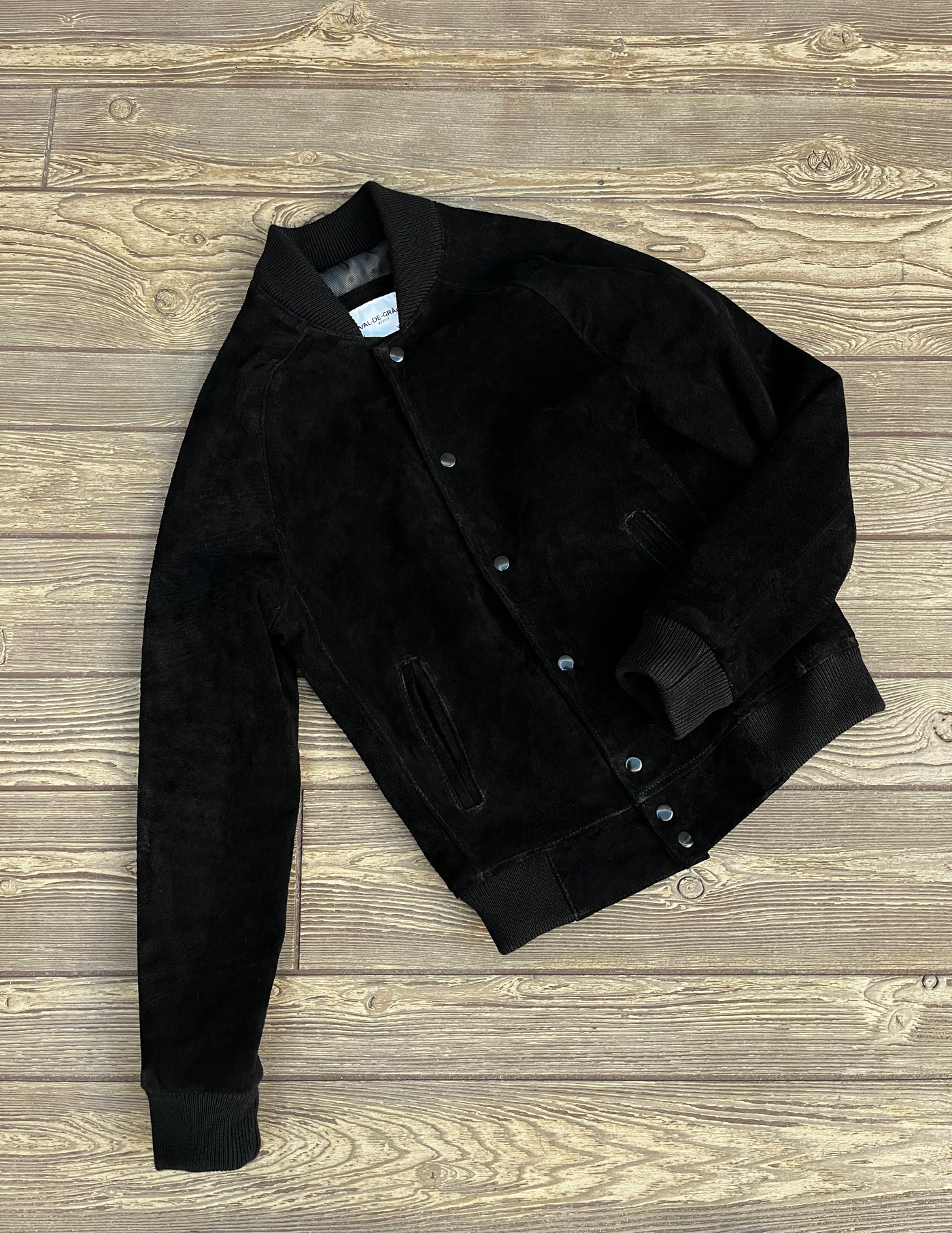 high school bomber velvet black