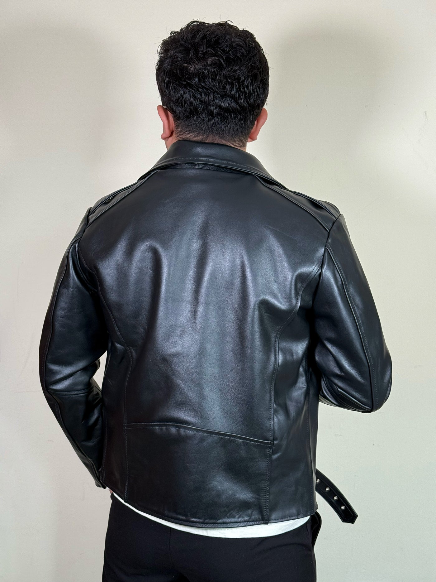Biker no.1 cuero negro y bronce