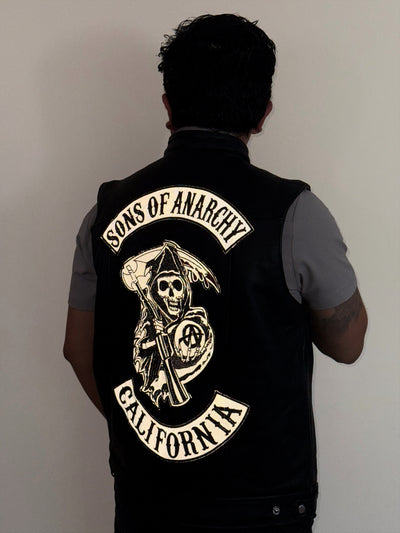 Chaleco Anarchy black bordado