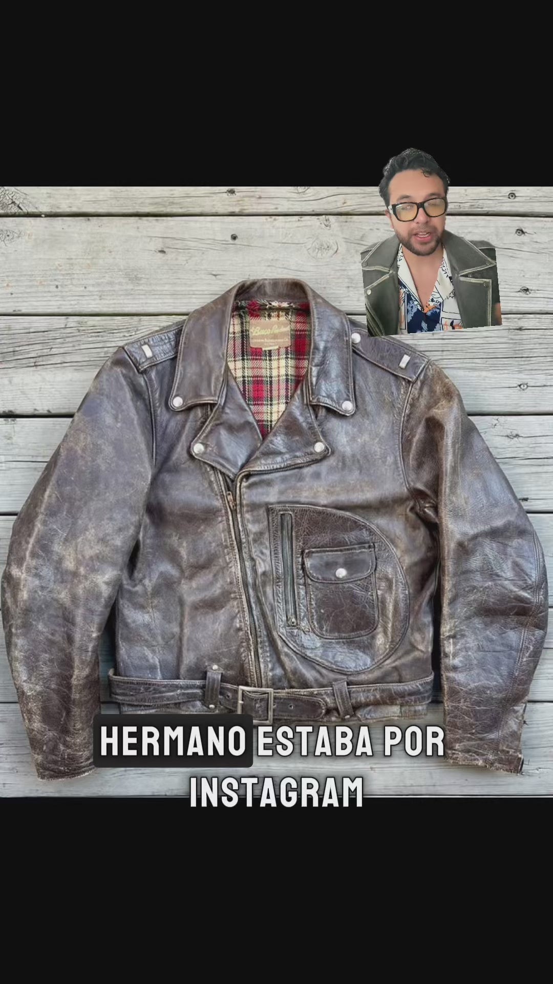 BIKER NO.2  vintage brown