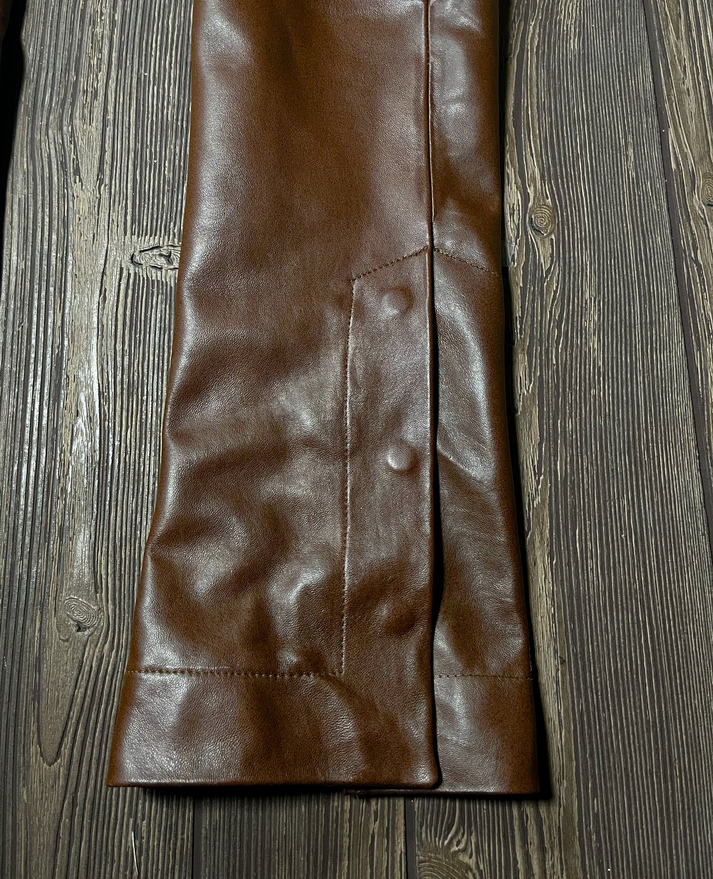 Cargo caramelo leather pants